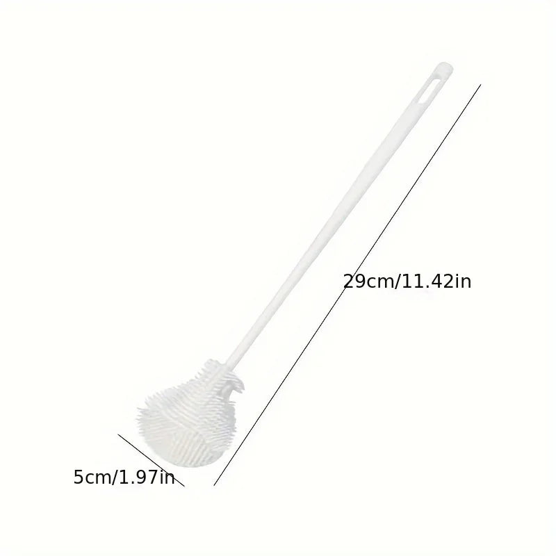 NEW Foldable 360 Degree Comprehensive Cleaning Silicone Brush with Long Handle Design, Reusable for Bottles and Cups Kitchen Household Supplies