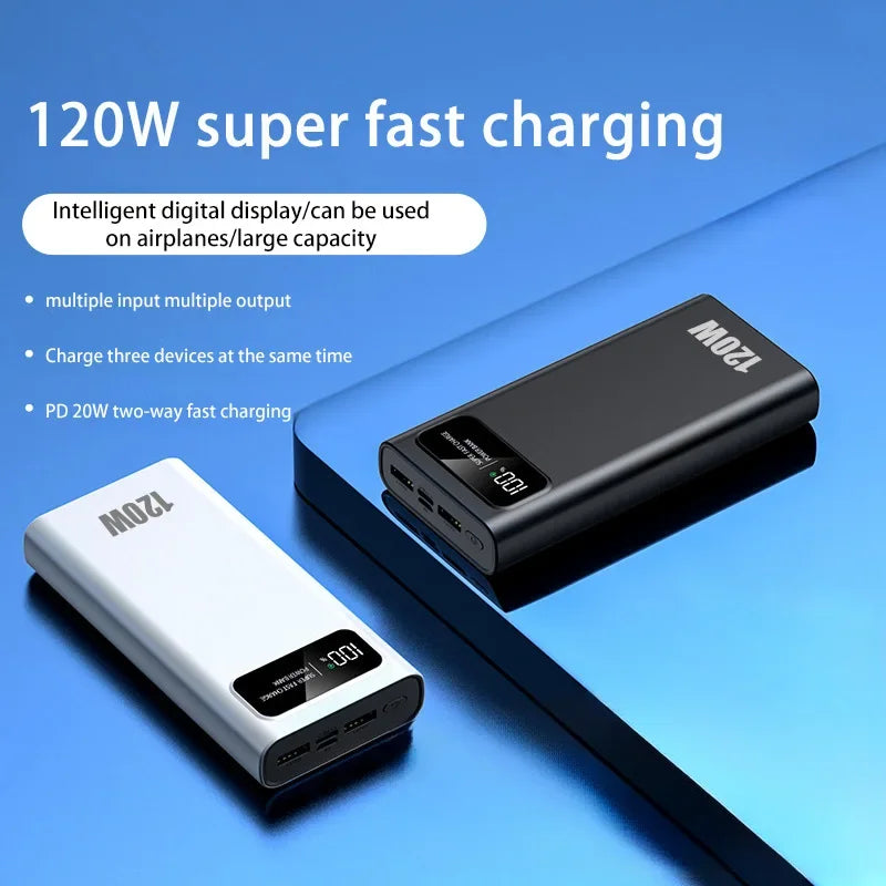 Xiaomi 200000mAh 120W Portable Power Bank Super Fast Charging PowerBank High Capacity Mobile Power For iPhone Samsung Huawei New