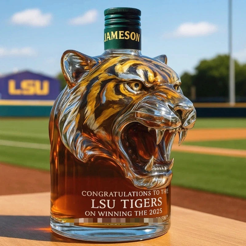 NEW Tiger Creative Bottle Interesting Whiskey Bottles, Novelty Glass Wine Decanter, for Men Whiskey Lovers & Collectible Drinkware Accessories Home Glassware Bar Pubs Night Club Barware Supplies
