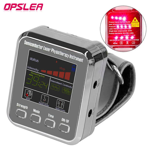 12 Holes 650nm Laser Watch Physiotherapy for Diabetes Hypertension High Blood Pressure Laser Treatment Sinusitis Dizziness