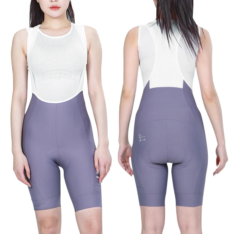 NEW Arrivals S-2XL Purple/Blue/Black Color Women's Professional Cycling Bib Shorts High Waist Bicycle Pants 3D Padded Slim Fit Biking Clothing MTB Road Bike Pants with Pockets
