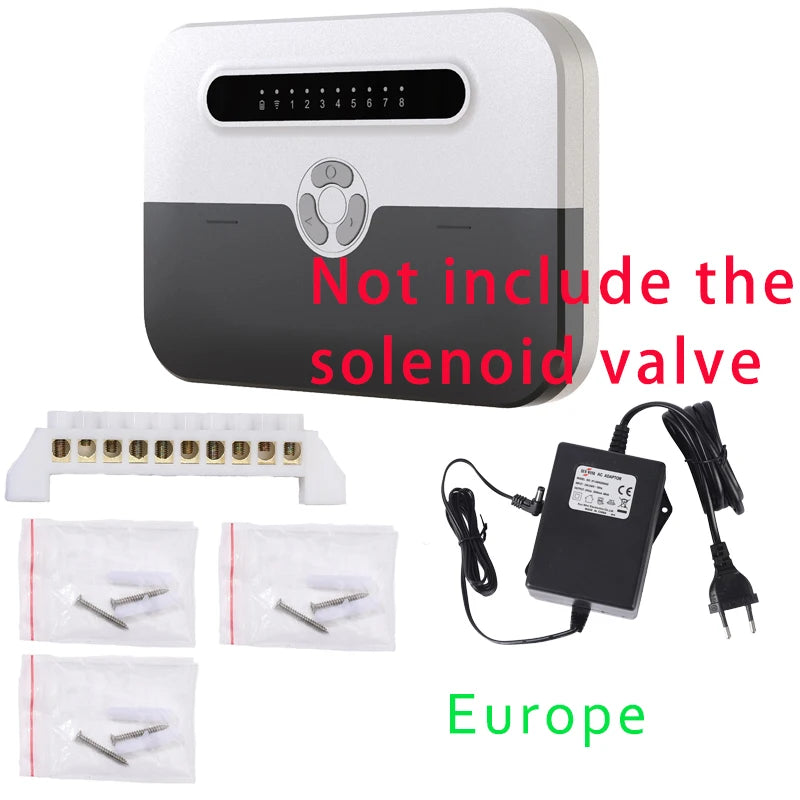 NEW Arrivals ALEXA Wi-Fi 8 Station  UK /USA Indoor Outdoor Smart  Sprinkler Controller Irrigation System Remote Control by Phone Works with Alexa Home Garden Lawn Courtyard Watering Supplies