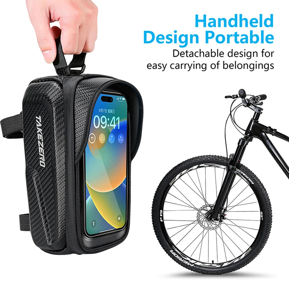 Bicycle Bag 1L Frame Front Top Tube Bike Bag Handlebar Mtb Touch Screen Cycling Bag Phone Holder Case Bicycle Accessories