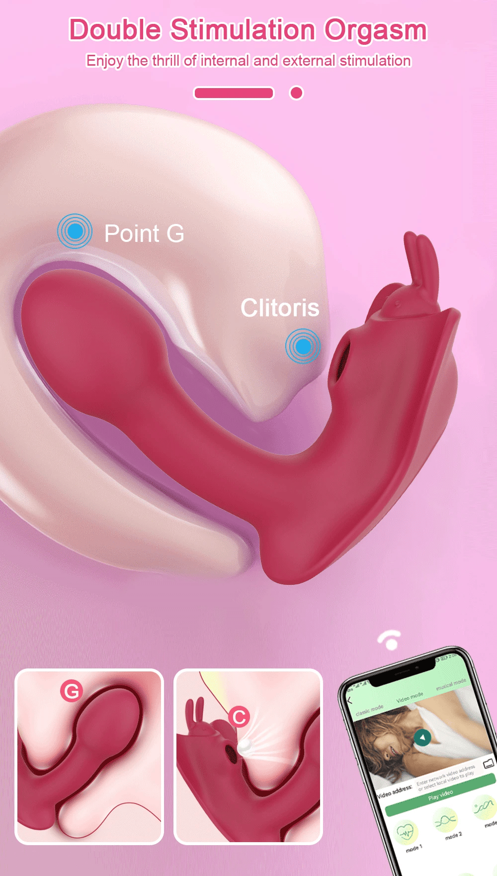 NEW Arrivals Wearable Sucking Panty Vibrator Butterfly Vibrators Dildo Adult Sex Toys For Women APP Vibrating Egg Vaginal Clitoris Stimulator