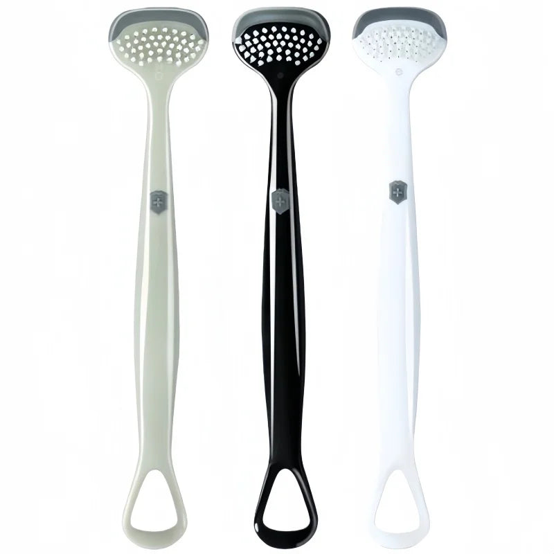 3 PCS Set Multifunctional Silicone Tongue Coating Cleaner Oral Cleaning Home Outdoor Travel Tongue Brush Reusable Three-Effect Tongue Scraper Oral Cleaning Hygiene Safe Soft Reassuring Tool