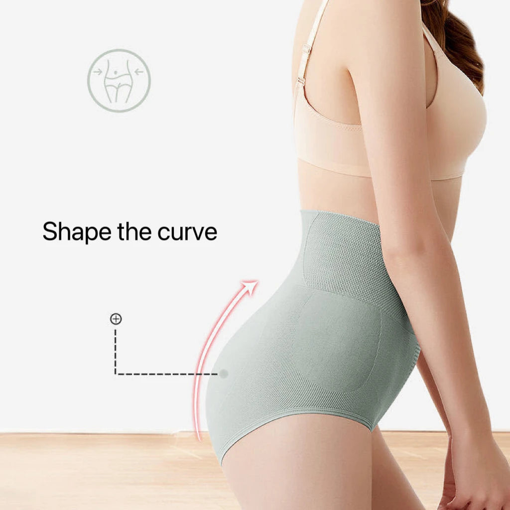 NEW Arrivals 3 PCS Set M-3XL Plus Size Women No Trace High Waist Shaping Panties Breathable Body Shaper Slimming Underwear Butt Lifter Tummy Control Panties Shapewear