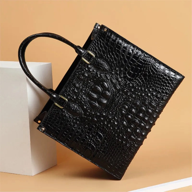 NEW Crocodile Alligator Leather Women's Handbags Luxury Fashion Shoulder Tote Bag Large Capacity Designer Portable Ladies Top Handle Fashion Bags Products