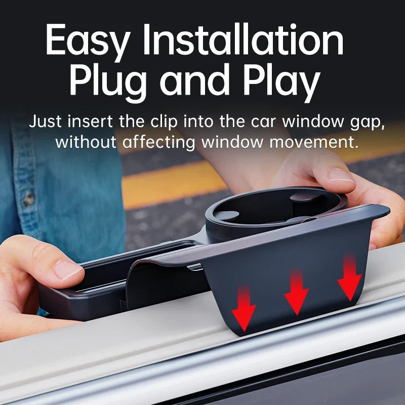 NEW Arrivals Car Organizer Box with Cup Holder Drink Holder Multifunctional Side Door Window Phone Slot Hanging Storage Rack for Vehicle Cars Accessories