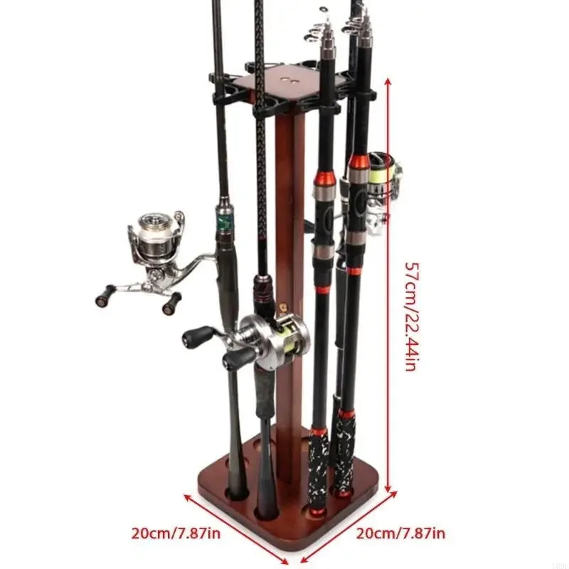 8-14 Bit Vertical Fishing Rod Storage Holder Fishing Gear Equipment Organizers Fishing Rod Rack Floor Stand Fishing Rod Rack Home Garage