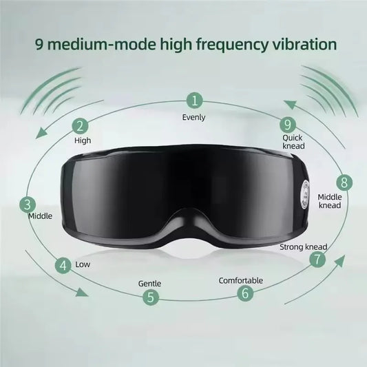NEW Eye Massager Wireless Smart  Vibration Magnetic Relieves Fatigue Dark Circles Acupuncture Massage Relax Eye Care Device