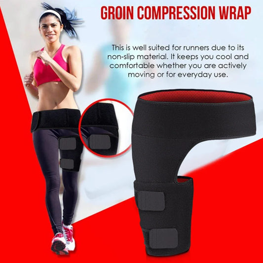 NEW Arrivals Hip Brace Thigh Compression Sleeve for Runners Cyclists Groin Support Straps Hip Stability Brace Protector Adductor Muscles and Tendons Around Groin, Quad & Hamstring Support