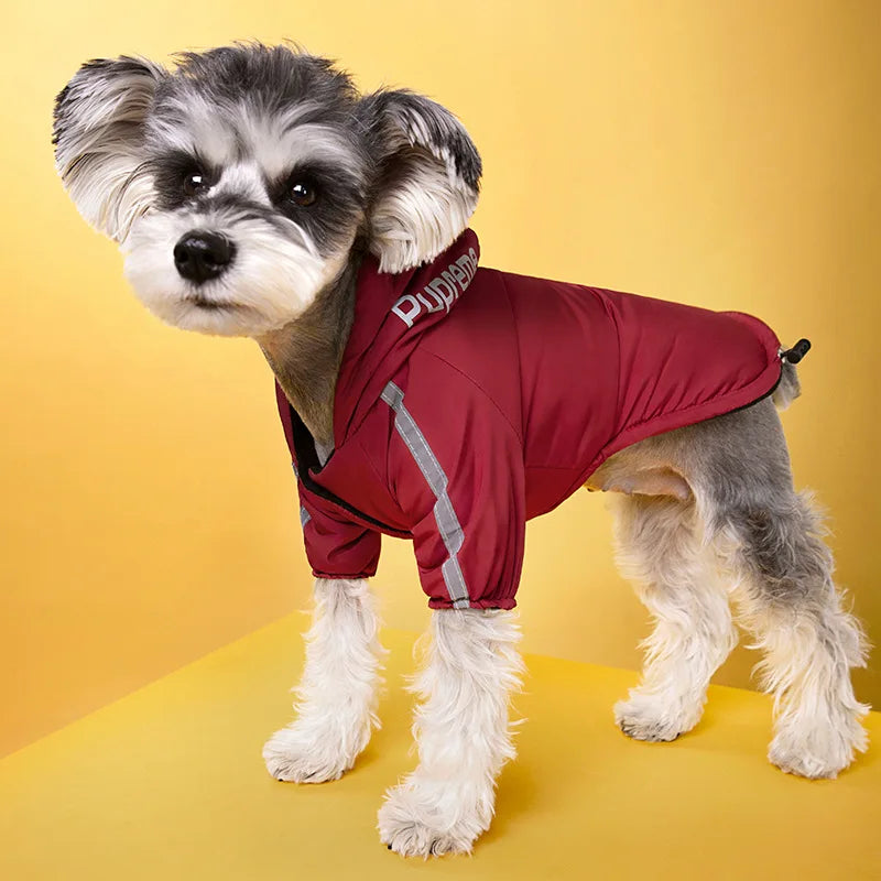 The Dog Face Waterproof Dogs Clothes Reflective Pet Coat For Small Medium Dogs Winter Warm Fleece Dog Jackets Puppy Raincoat Chihuahua Outfit