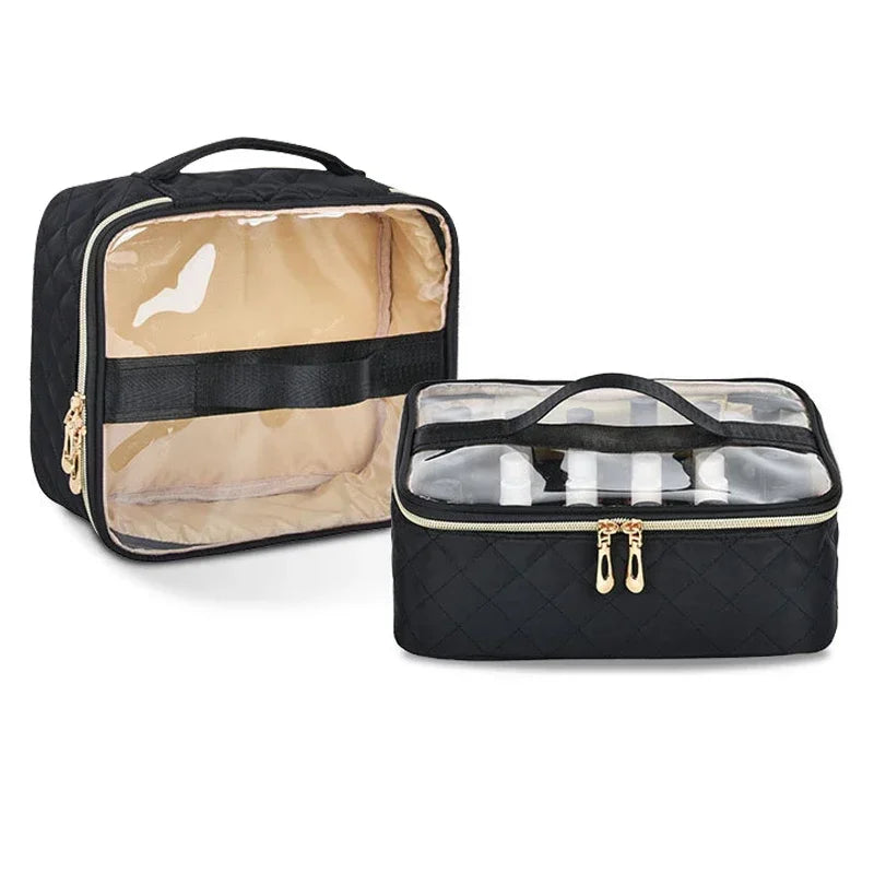 NEW Large Capacity 48 Bottle Nail Polish Organizer Bag Women Nail Art Storage Case Holds Bags Cosmetic Handbag Organizer Travel Carrying Nail Polish Cases Ladies Cosmetics Accessories Products