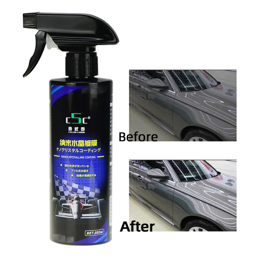 NEW 120-350ml + Gift Set Ceramic Car Coating 9H Paint Care Nano Polishing Crystal Plating Spray + Gift Sealant Products Hydrophobic Coat Liquid Wax Cars Cleaning Supplies
