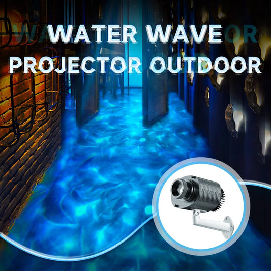 NEW 160W Waterproof Outdoor Water Wave Ocean Wave Light Water Wave Effect Projector with Gobo Projector Home Outdoor Decoration Supplies