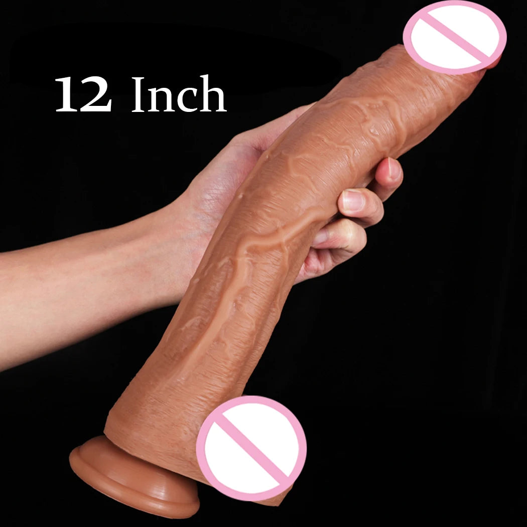 Long Dildo Realistic Phallus Silicone Penis Suction Cup Skin Feeling for Women Female Masturbator Anal Plug Sex Toys Sex Product