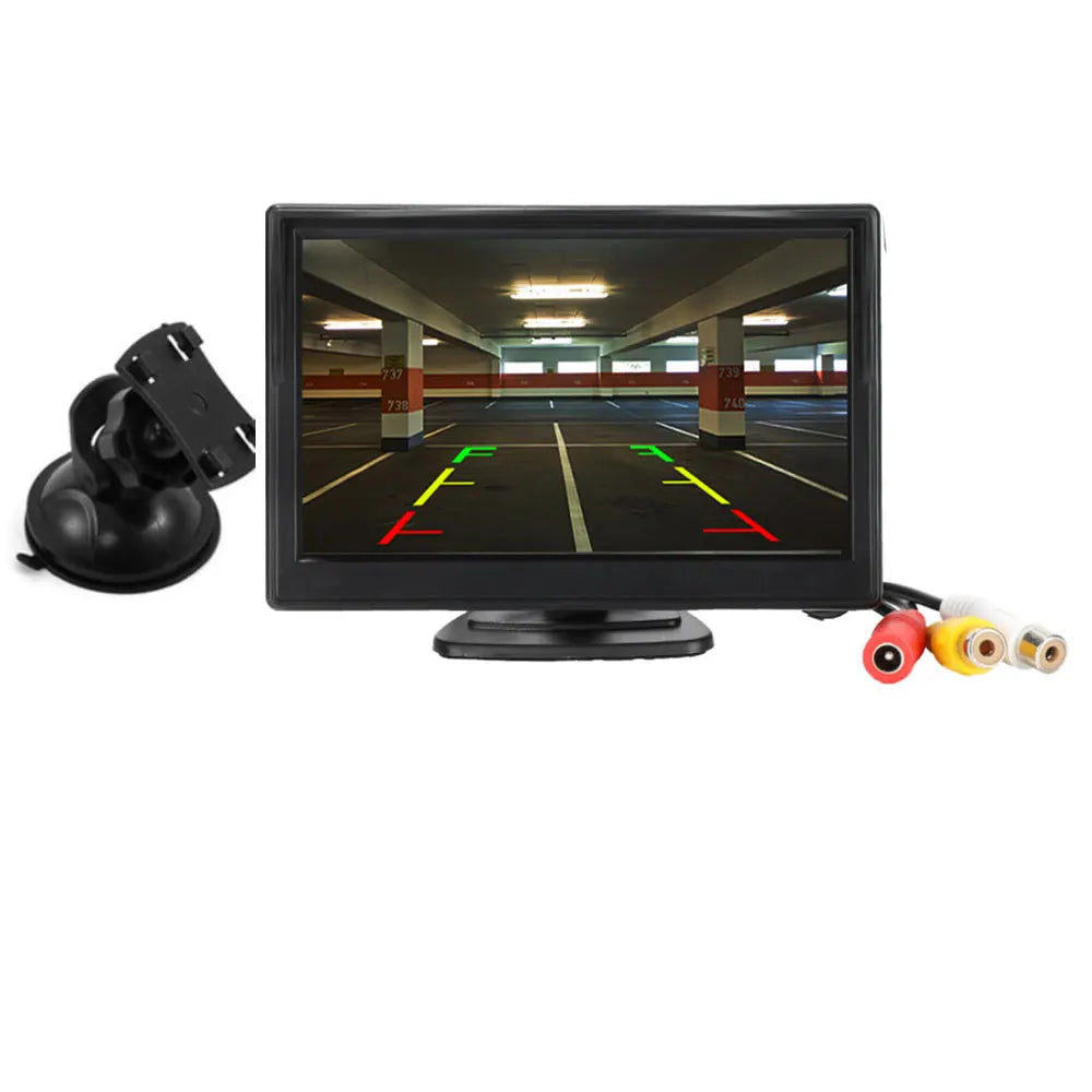 Parking 5 Inch Car Monitor TFT LCD 5" HD Digital 16:9 800*480 Screen 2 Way Video Input For Reverse Rear View Camera DVD VCD