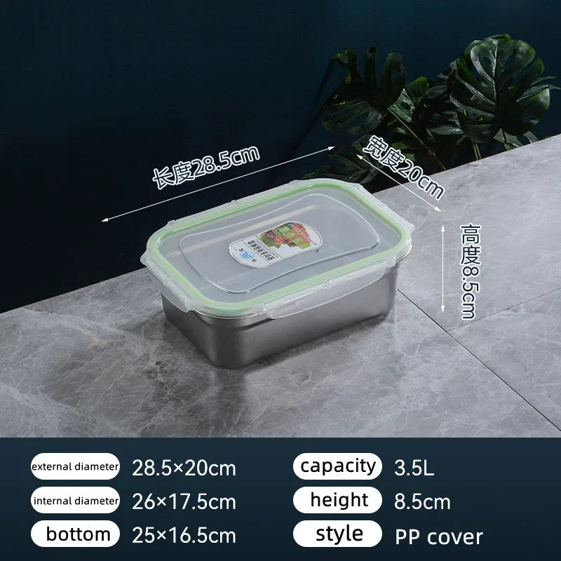 304 Stainless Steel Thermal  Insulation 100/1600/2500/3500/5300ml Top Quality Lunch Box Student Worker Portable Leak-Proof Fresh-keeping Sealed Box Food Storage Picnic Camping Barbeque Box Kitchenware Tools