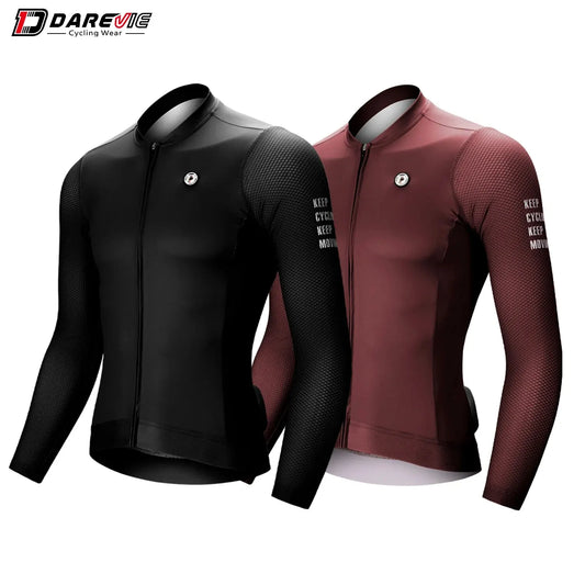 Man Cycling Jersey Summer Breathable Long Sleeve Men's Cycling Clothing MTB Road Anti-UV Men's Cycling Shirt