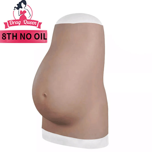 Drag Queen Pregnant Fake Silicone Artificial Belly for Cross Dressing Actor Model Women Jelly Tummy 9 Months  Jelly Belly