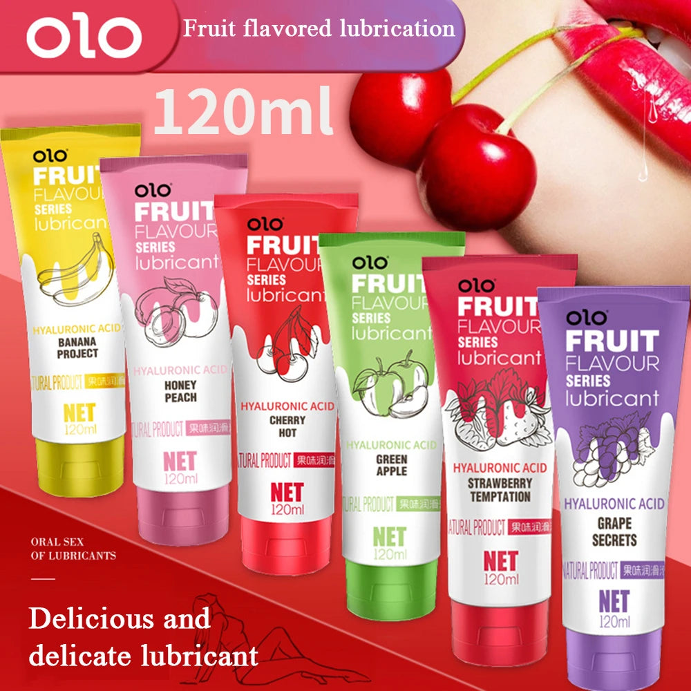 Lickable Fruity Flavor Lubricant Oral Sex Hyaluronic Acid Lubricant Sex Lube Water Based Anal Sex for Adults Sexes Accessoires