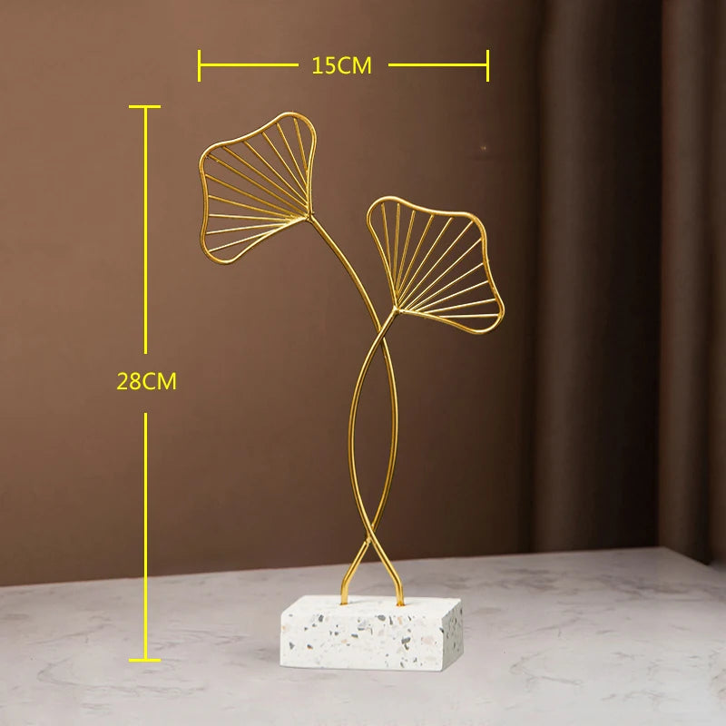 Home Decoration Luxury Accessories Feng Shui Gold Statuette Study Desk Ornaments Luxury Living Room Decoration Figurines Interior