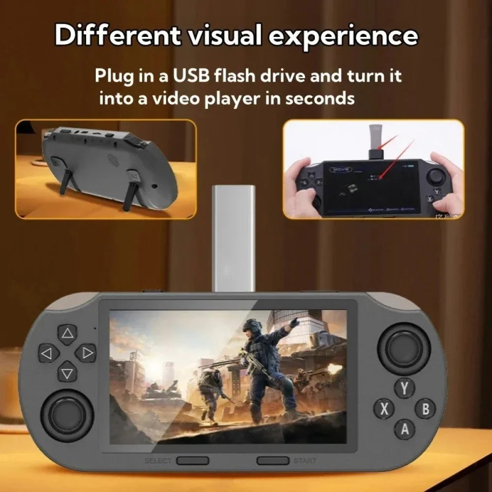 SF3000 Retro Handheld Game Console 4.3' Screen 64GB 2000+ Games 11 Emulators Portable Video Game Player Q21 500+ Games 3.5-inch