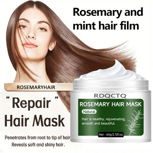 NEW Rosemary Natural Hair Mask - Deep Conditioning Treatment for Dry Damaged Hair | Revitalizing & Frizz-Free Formula 60G