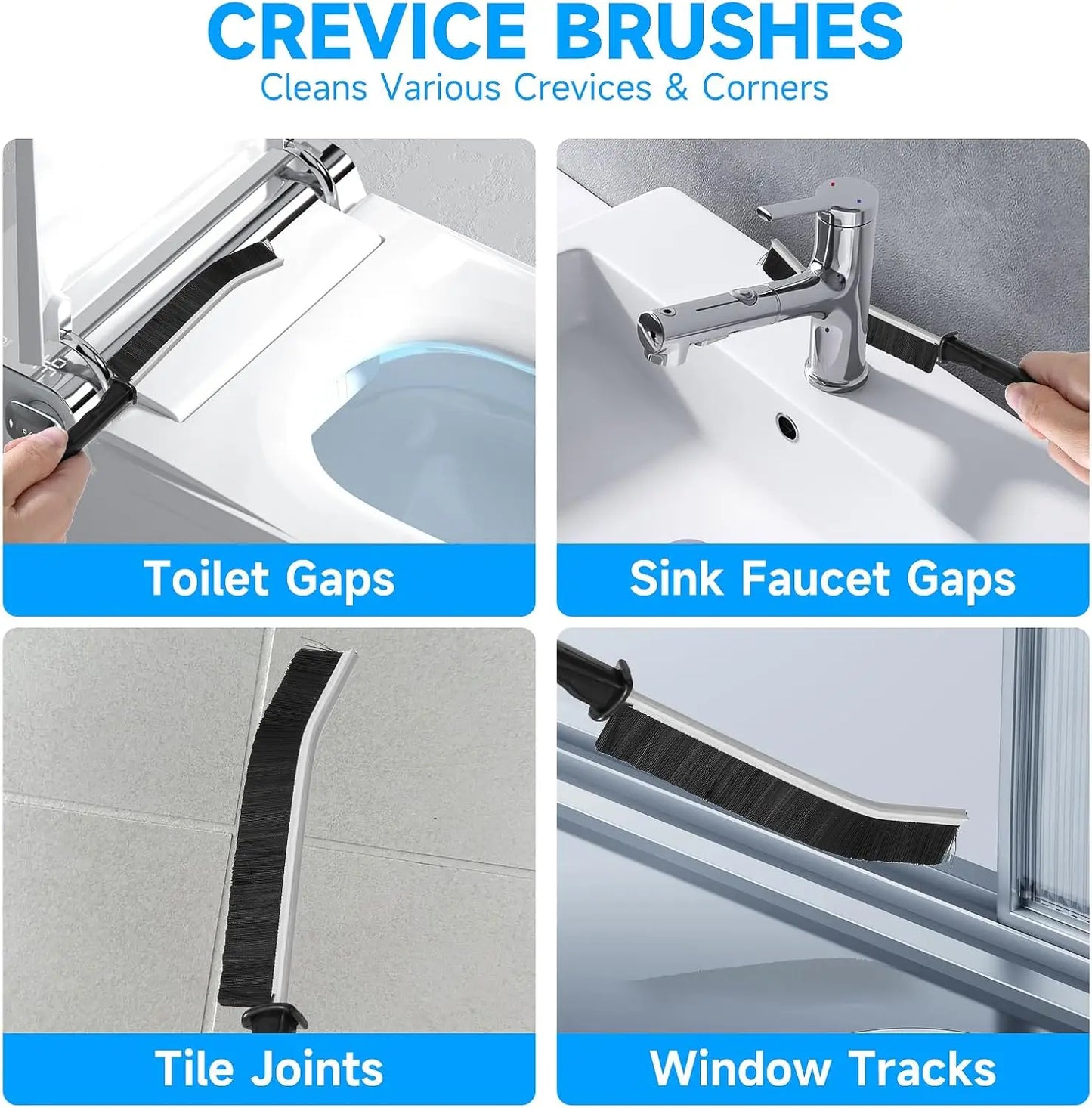 14 PCS Set Hard Bristle Crevice Cleaning Brush Set, For Deep Cleaning Gap, Cleaning Supplies for Household Use, Bathroom, Kitchen, Toilet, Window Grooves