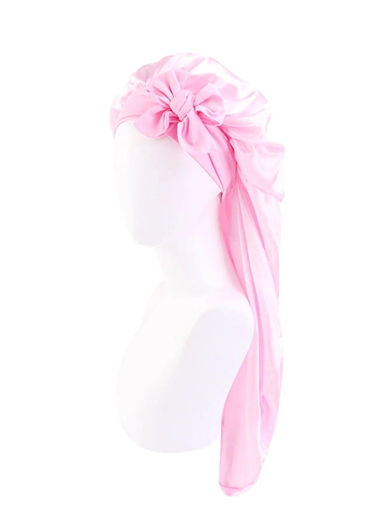 Soft Silky Long Satin Bonnet For Women Natural Hair And Curly Hair Extra Large Size Hair Cap With Tie For Comfortable Night Sleep Hair Protection