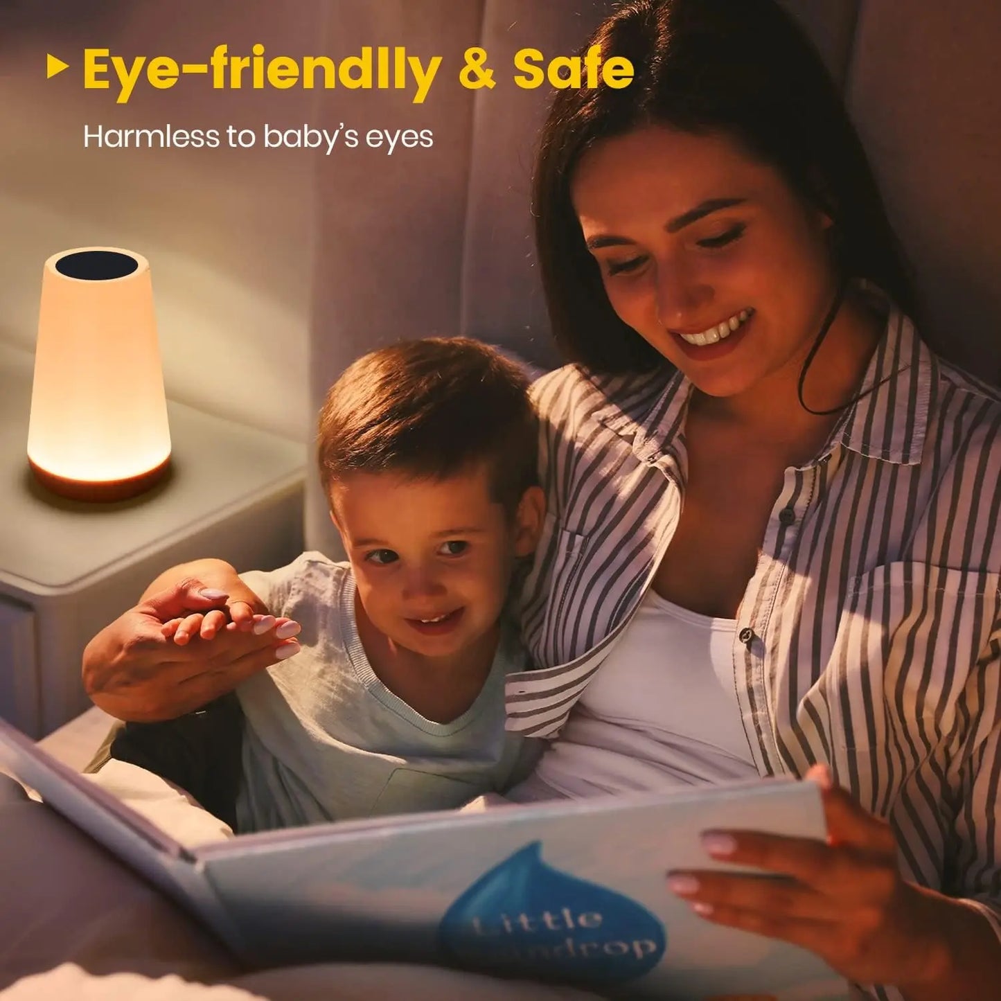 13 Colors Changing Night Light Remote Control Touch USB Rechargeable RGB Night Lamp Dimmable Lamp Portable Table Bedside Lamp