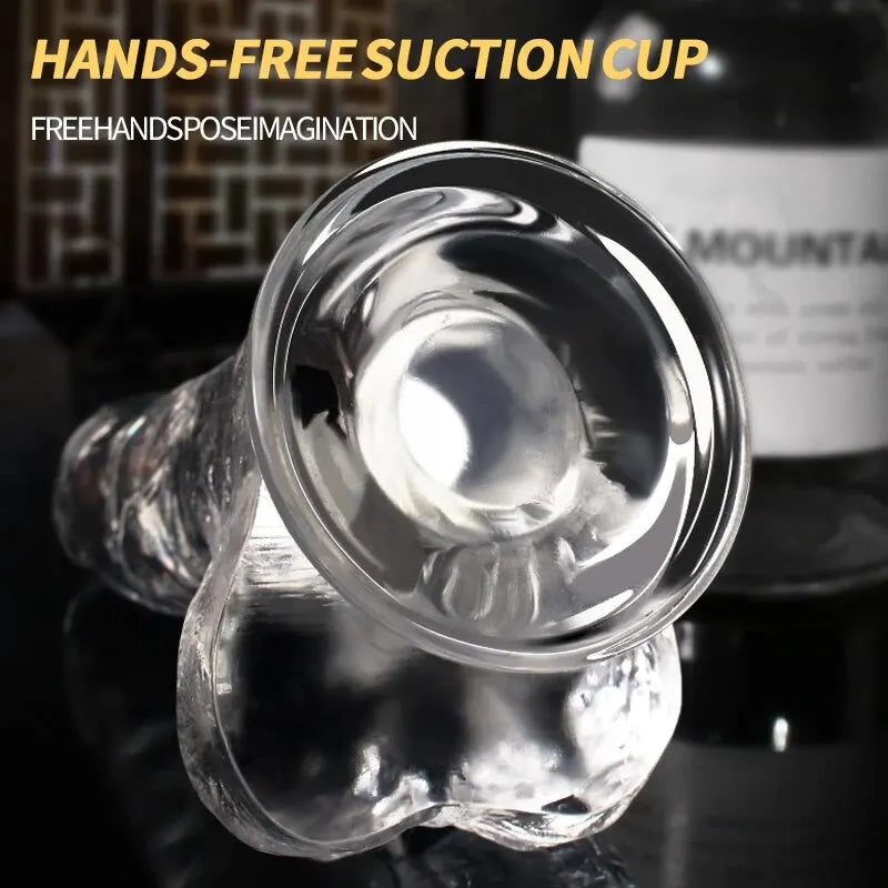 Soft Jelly Egg Dildo Penis Suction Cup Masturbator Orgasm SM Vaginal G-Spot Massage Butt Plug Anal Trainner Crystal Dildos