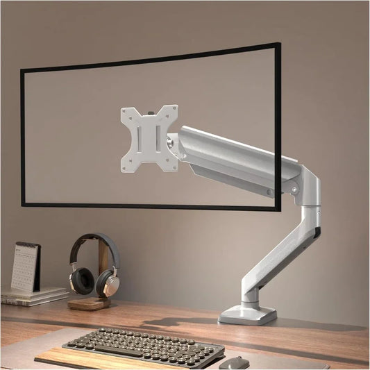 Adjustable Single Monitor Stand Gas Spring Monitor Arm Fully Adjustable Desk Stand Holds 4.4-20 lbs Computer Screen