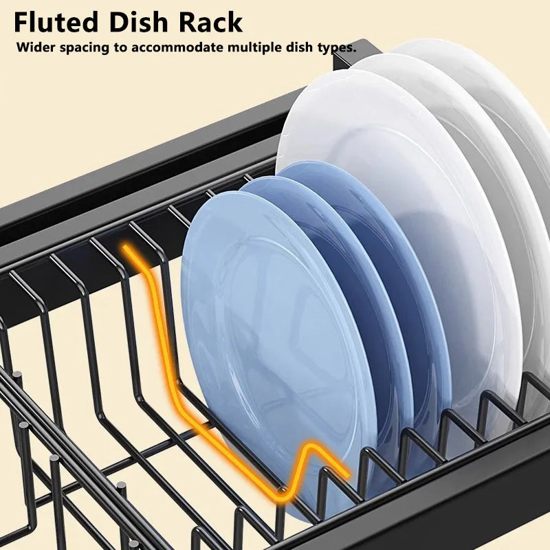 NEW Arrivals 2 Layer Kitchen Sink Dish Drying Rack Over The Sink Utensil Chopsticks Stainless Steel Storage Holder Countertop Cutting Board Holder Organizer Kitchen Accessories