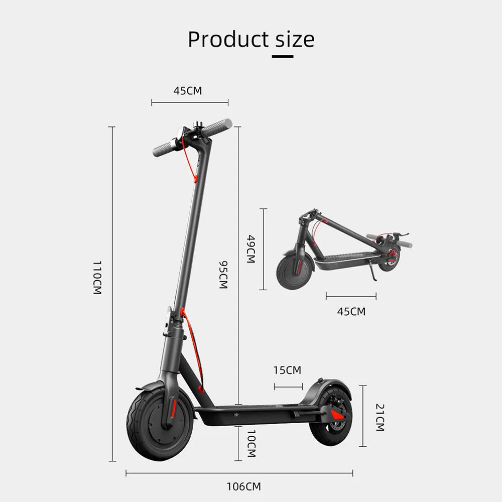 HX Adult Electric Scooter 350W 15AH 36V Electric Kick Scooter Foldable 8.5 inch Wheel APP Smart Self-Balance E-Scooter