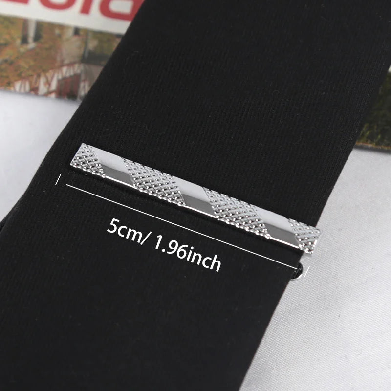 Classics Metal Silver Color Tie Clip for Men Simple Bar Clasp Practical Necktie Clasp Clip Gentleman Tie Pin Male Apparel  Accessories