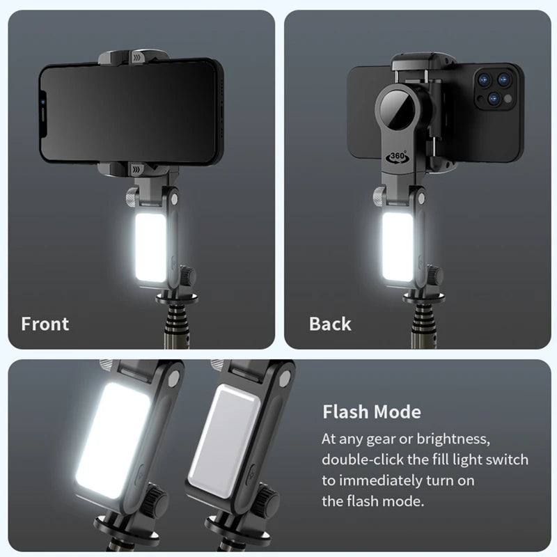 360 Rotation Following Shooting Mode Gimbal Stabilizer Selfie Stick Tripod gimbal For iPhone Phone Smartphone live photography