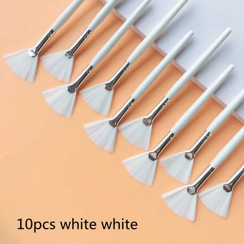 20/50 PCS Set Fan Shape Foundation Makeup Brushes Multifunctional Facial Mask Brush Essential Oil Women Beauty Makeup Tools Brush For Travel Night Club