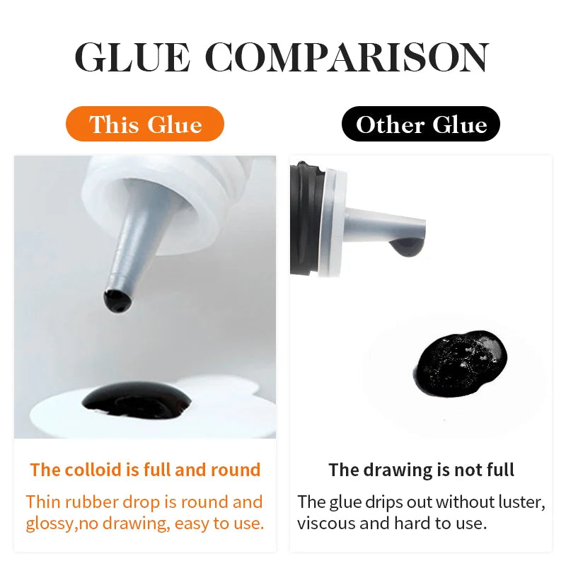 5 pcs/lot Eyelashes Glue Fast Drying Long Lasting Lashes Adhesive Low Smell Mink Eyelash Glue Makeup Tools Set