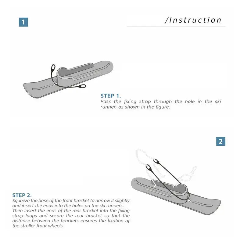 Winter Balance Cycle Snow Sled Cycling Kit Lightweight Snow Sledge Board Set For Scooter For Snowfields Baby Strollers