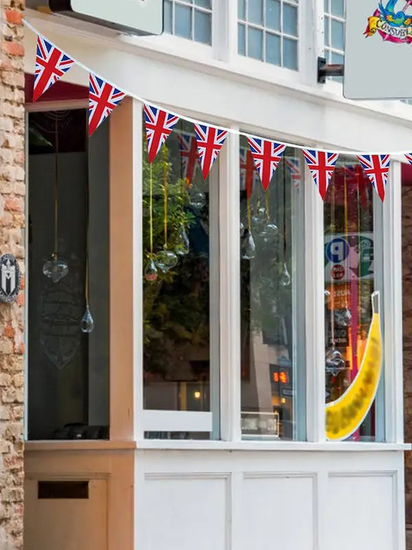 British 25 Sides 8 Meter Union Jack Bunting Jack UK Flags UK Pennant United Kingdom String Jubilee Garland Decorations Party Triangle England Flags Home Outdoor Supplies