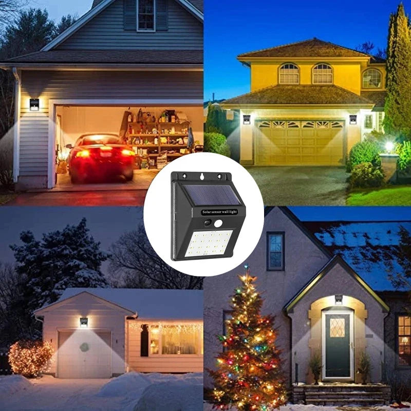 Hot Sale 20~30 LED Solar Light Wireless Sensor Waterproof Solar Wall Lamp Outdoor Motion Garden Decoration Spotlights