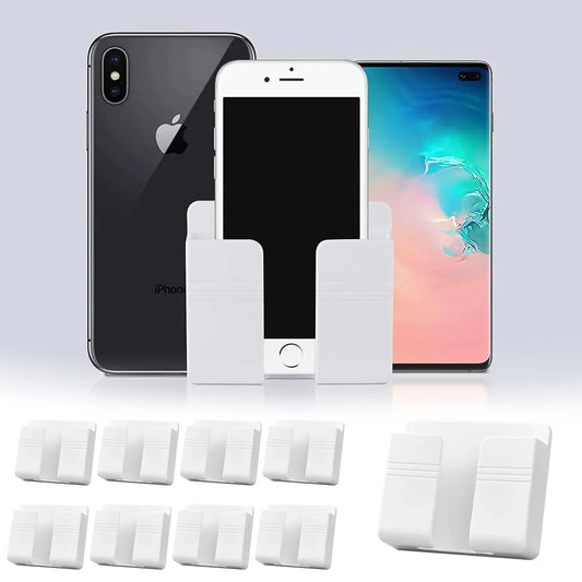 NEW Arrivals 40PCS Set Multifunctional Wall Mount Phone Holder Charging Station Storage Dock Organizer Box Remote Control Shelf Bracket Home Office Mobile Phones Accessories