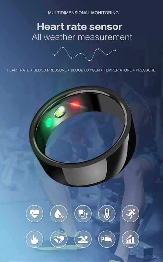 New SR200 Smart Ring for Monitoring Male and Female Heart Rate, Blood Oxygen, Sleep Health, and Fitness Tracker