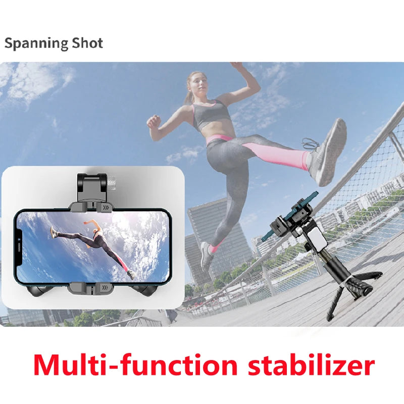 360 Rotation Following Shooting Mode Gimbal Stabilizer Selfie Stick Tripod gimbal For iPhone Phone Smartphone live photography