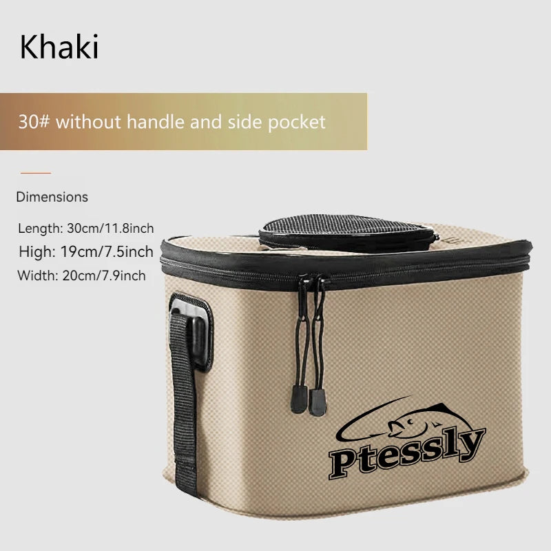 Small(30-11L) Large (40-28L) Durable EVA Portable Fishing Gear Bag - Quick-Collapse Live Fish Bucket & Tackle Storage - Perfect Camping Water Sea Container River Lakes Fishing Accessories