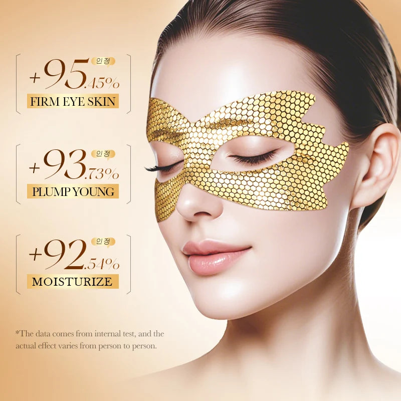 10PCS Set Korean Caffeine Golden Peptide Eye Mask Anti Wrinkle Dark Circle Moisturizing Anti wrinkle Anti-Aging Eye Patches Skin Care