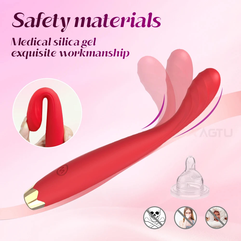 Beginner G-Spot Vibrator for Women 8 Seconds to Orgasm Finger Shaped Vibes Nipple Clitoris Stimulator Sex Toys for Adult Female