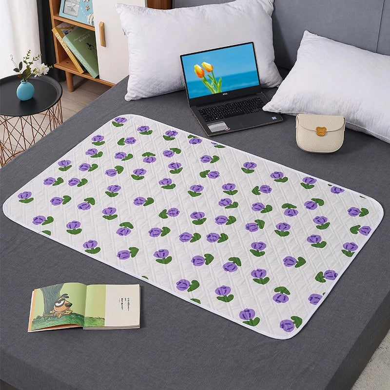5 Colors Washable Incontinence Pads for Elderly & Pets - Leak-Proof Bed Care Mats, Ideal for Menstruation & Home Use Bedding Accessories