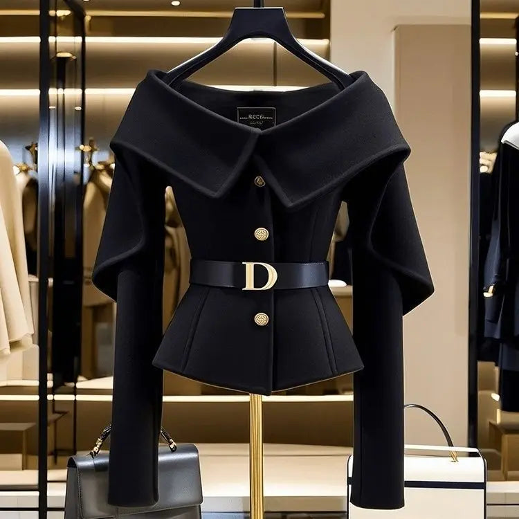 NEW Arrivals UK S-2XL Size Chic Casual Short Jacket Women's Outwear  Autumn Winter New High-End Slim Single-Breasted Small Chanel Style Coat Top